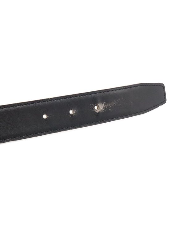 Hermes Belt Buckle Reversible Box Calf Veau Epsom Black Brown Silver 70 main image 4